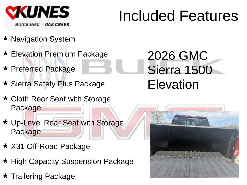 New 2026 GMC Sierra 1500 Elevation Truck