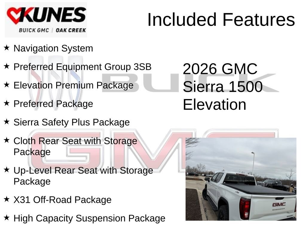 New 2026 GMC Sierra 1500 Elevation Truck