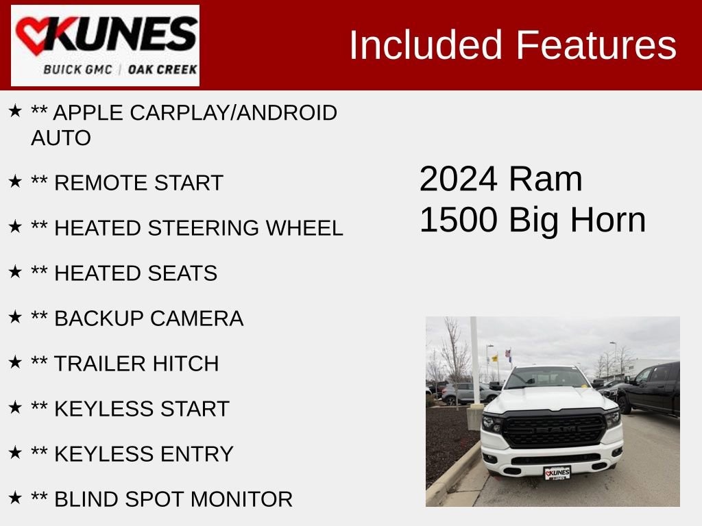 Used 2024 Ram 1500 Big Horn/Lone Star Truck Crew Cab