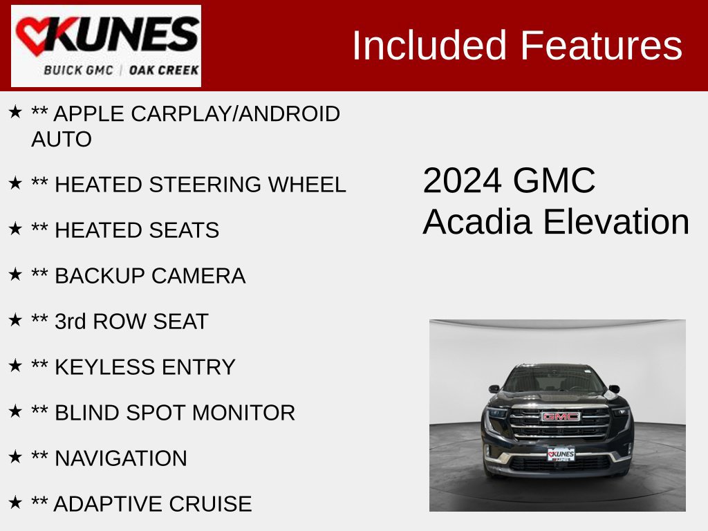Used 2024 GMC Acadia Elevation SUV