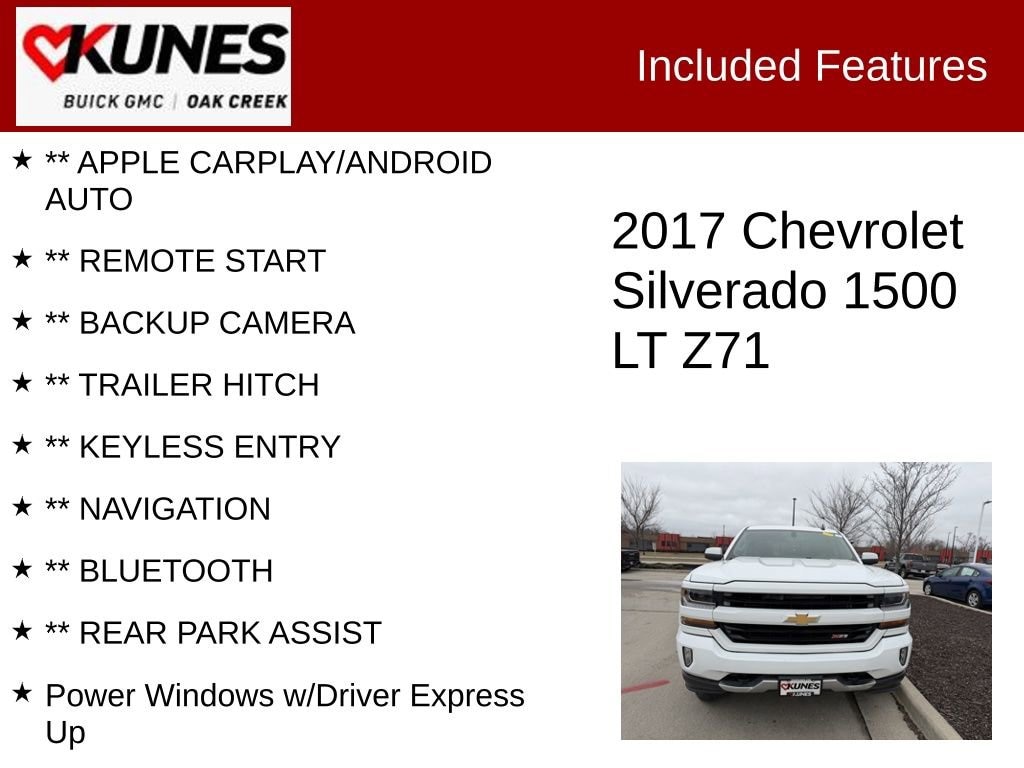 Used 2017 Chevrolet Silverado 1500 LT Truck Double Cab
