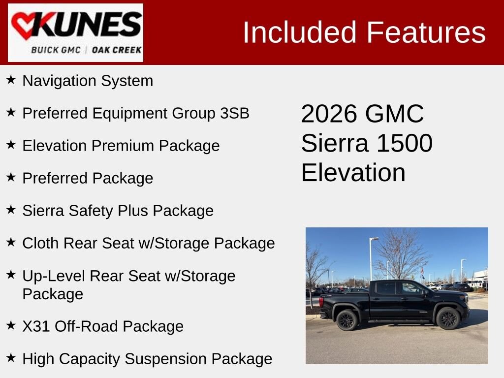 New 2026 GMC Sierra 1500 Elevation Truck