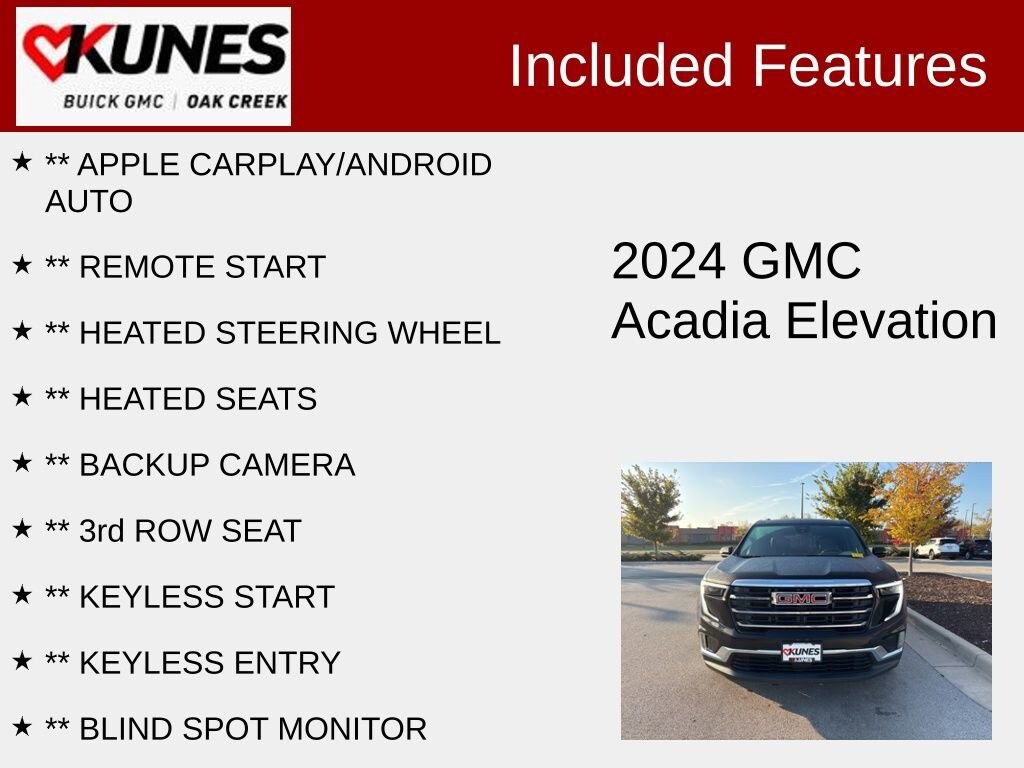 Used 2024 GMC Acadia Elevation SUV