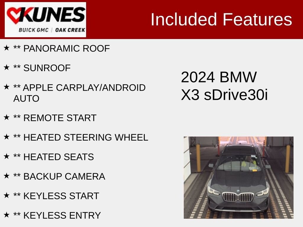 Used 2024 BMW X3 sDrive30i SUV