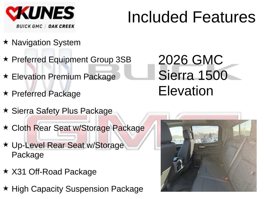 New 2026 GMC Sierra 1500 Elevation Truck
