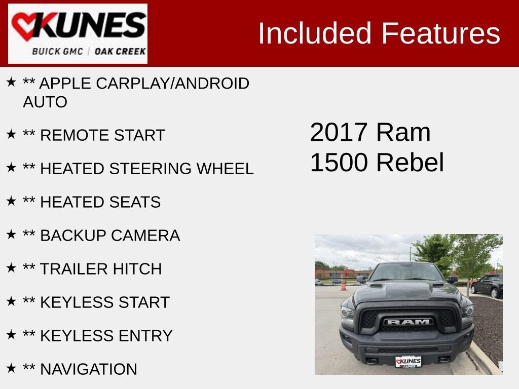 Used 2017 Ram 1500 Rebel Truck Crew Cab