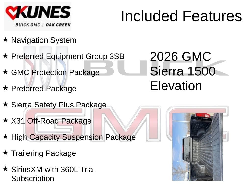 New 2026 GMC Sierra 1500 Elevation Truck