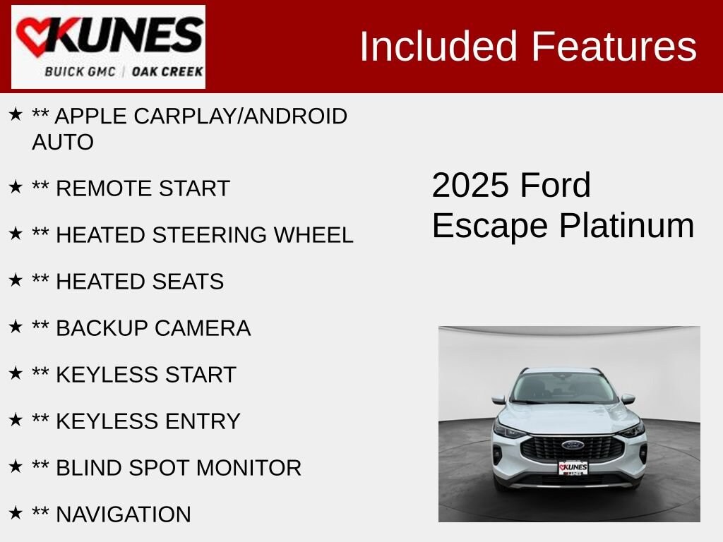 Used 2025 Ford Escape Platinum SUV