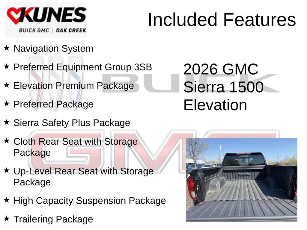 New 2026 GMC Sierra 1500 Elevation Truck