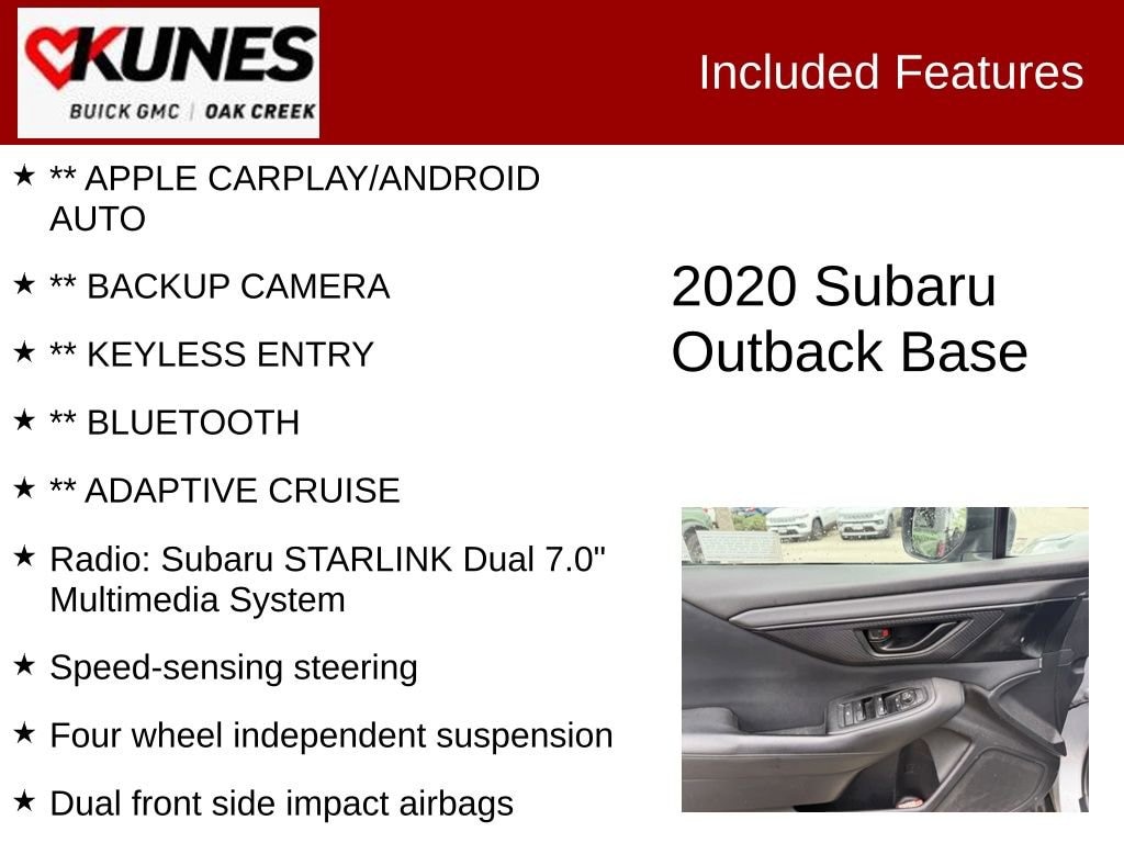 Used 2020 Subaru Outback Base Trim Level SUV