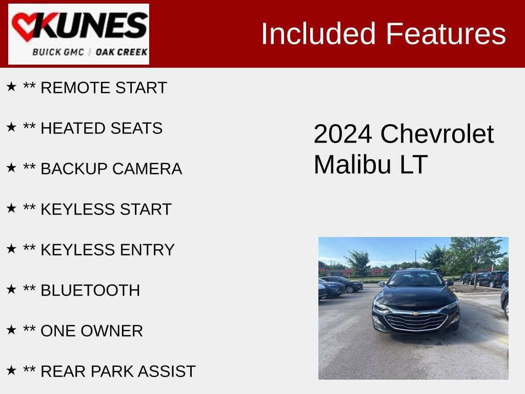 Used 2024 Chevrolet Malibu 1LT with VIN 1G1ZD5ST7RF151940 for sale in Oak Creek, WI