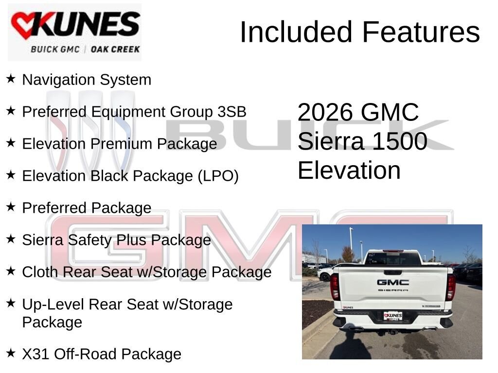 New 2026 GMC Sierra 1500 Elevation Truck