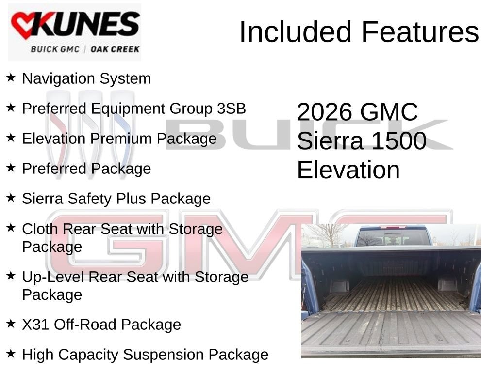 New 2026 GMC Sierra 1500 Elevation Truck