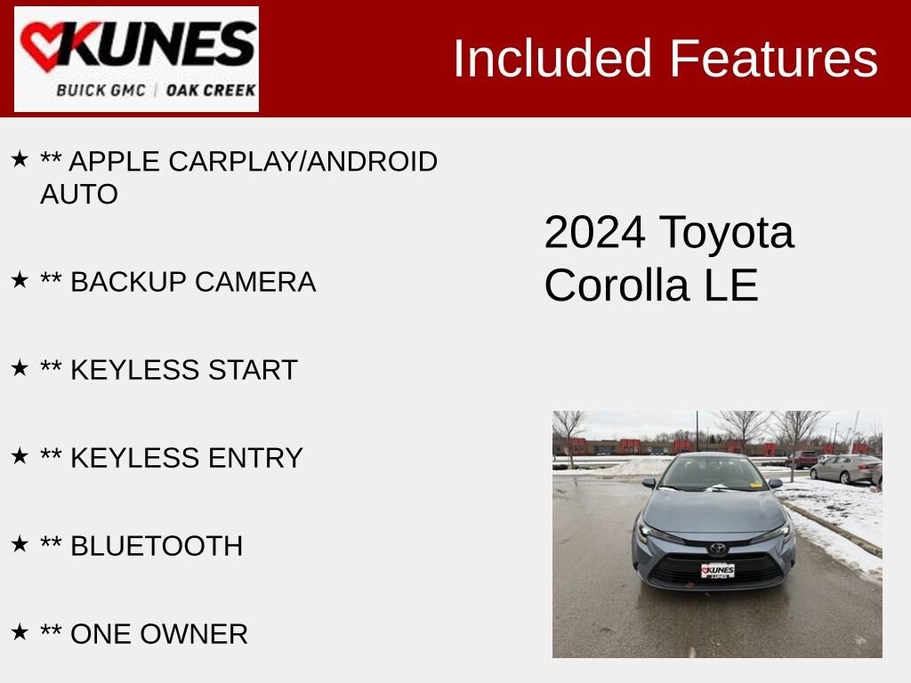 Used 2024 Toyota Corolla LE Sedan