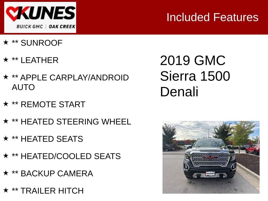 Used 2019 GMC Sierra 1500 Denali Truck Crew Cab