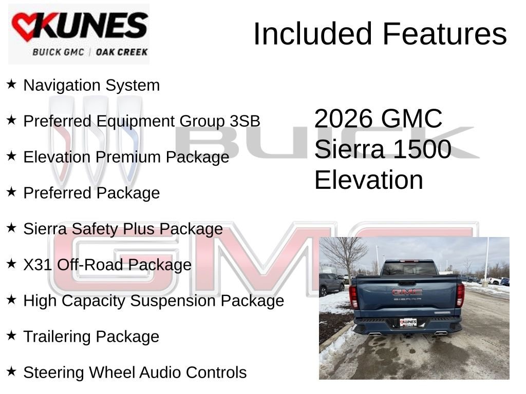 New 2026 GMC Sierra 1500 Elevation Truck
