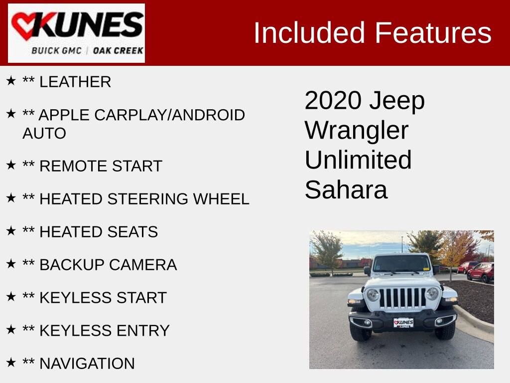 Used 2020 Jeep Wrangler Unlimited Sahara SUV