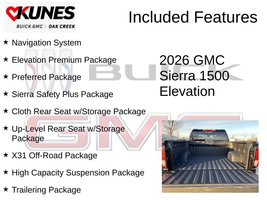 New 2026 GMC Sierra 1500 Elevation Truck