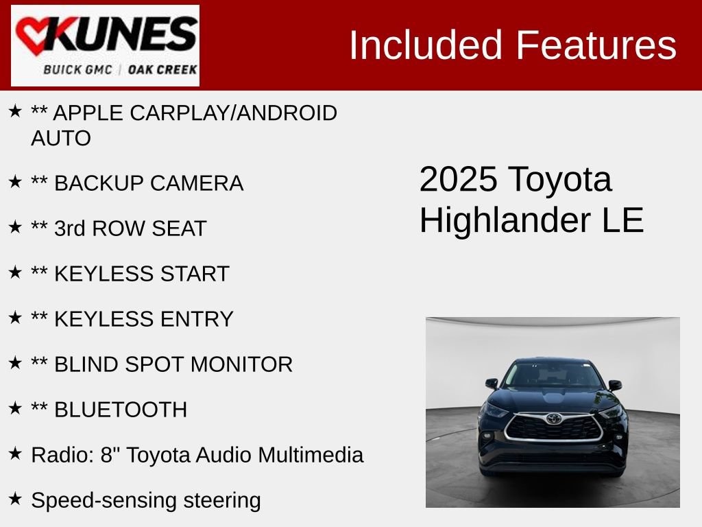 Used 2025 Toyota Highlander LE SUV