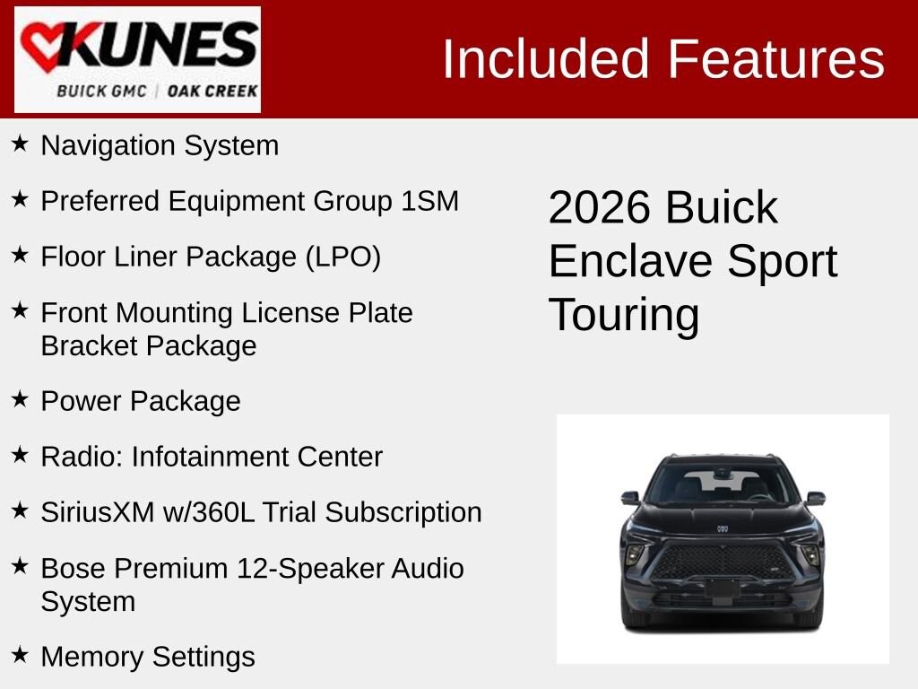 New 2026 Buick Enclave Sport Touring SUV