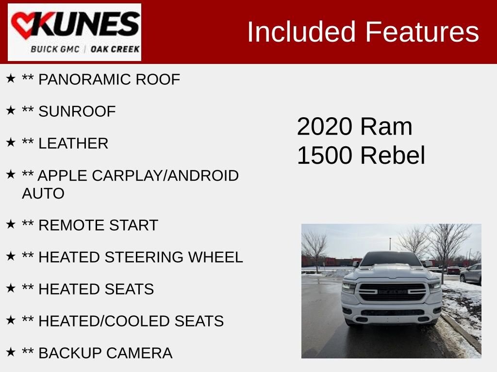 Used 2020 Ram 1500 Rebel Truck Crew Cab