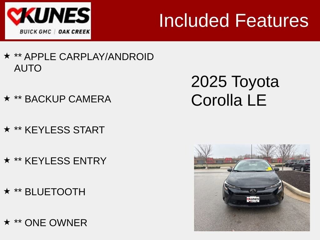 Used 2025 Toyota Corolla LE Sedan