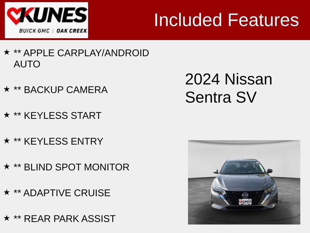 Used 2024 Nissan Sentra SV Sedan