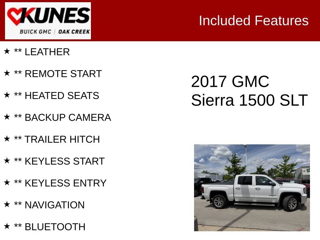 Used 2017 GMC Sierra 1500 SLT Truck Crew Cab