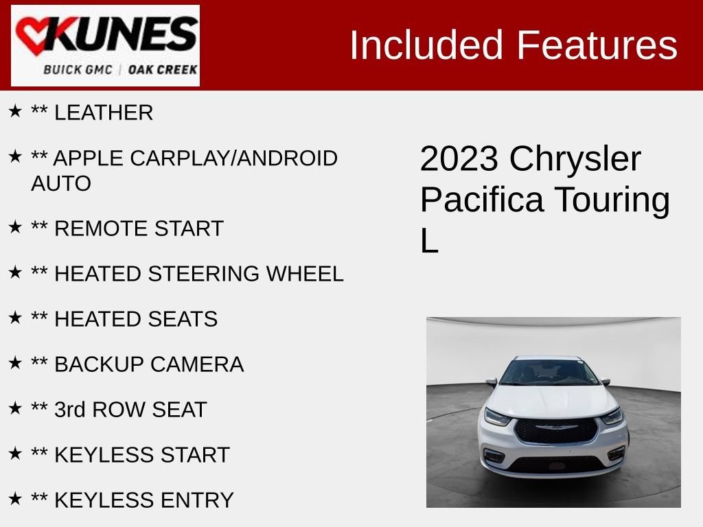 Used 2023 Chrysler Pacifica Touring L Van Passenger Van