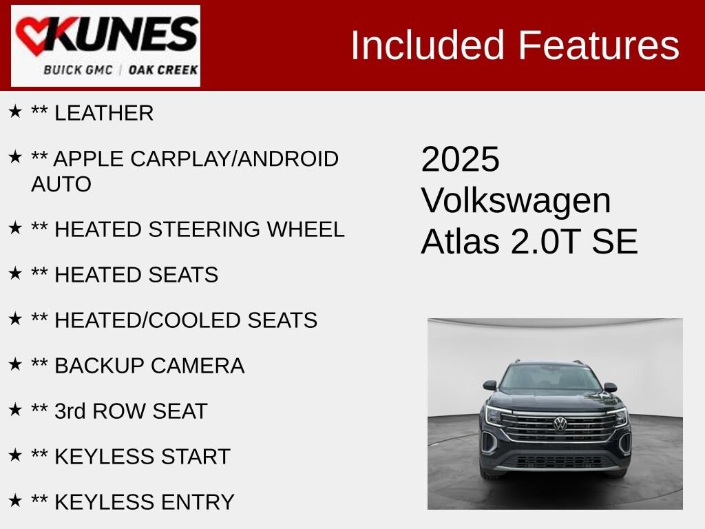Used 2025 Volkswagen Atlas 2.0T SE w/Technology SUV