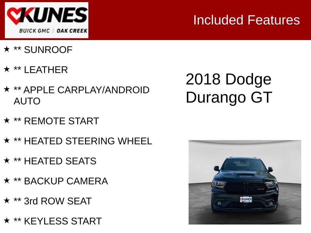 Used 2018 Dodge Durango GT SUV