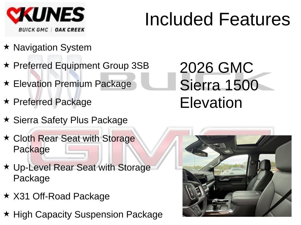New 2026 GMC Sierra 1500 Elevation Truck