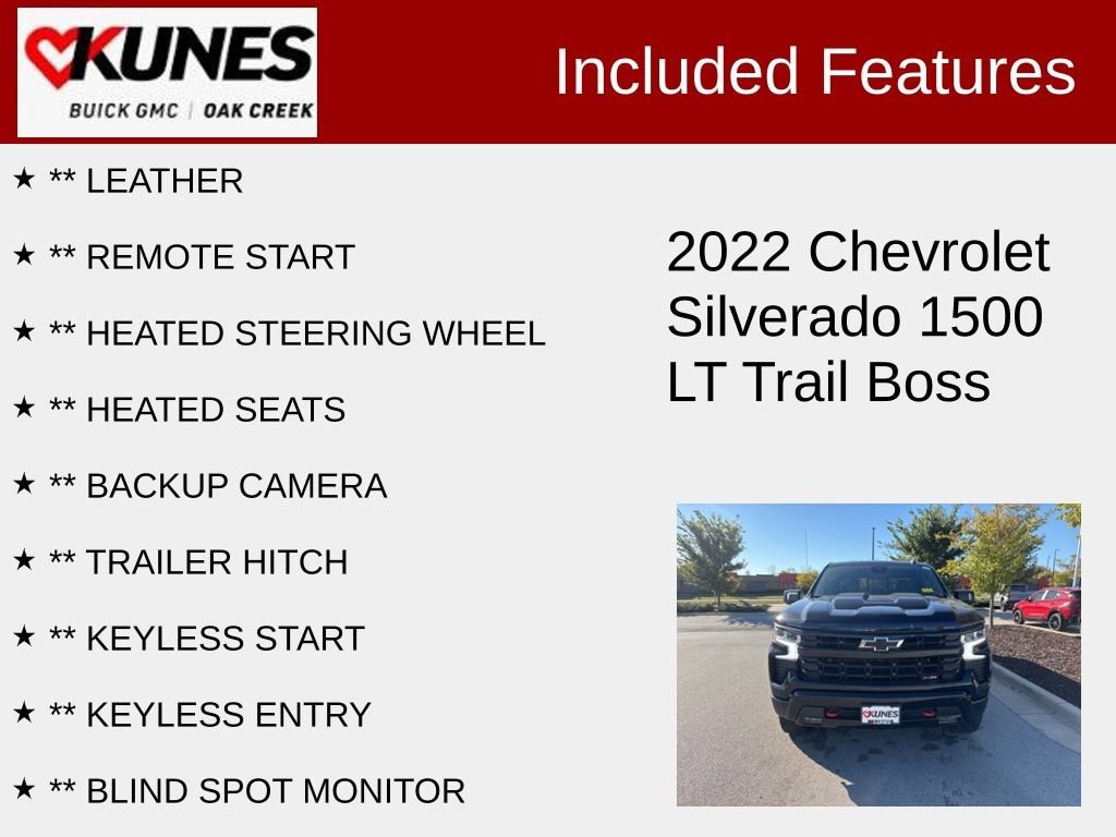 Used 2022 Chevrolet Silverado 1500 LT Trail Boss Truck Crew Cab