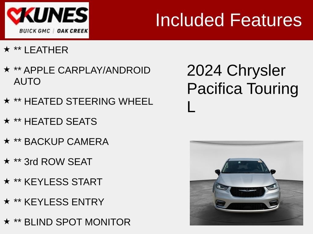 Used 2024 Chrysler Pacifica Touring L Van Passenger Van