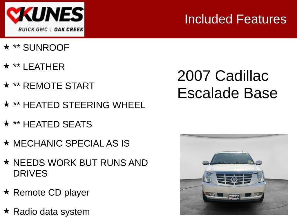 Used 2007 CADILLAC ESCALADE Base SUV