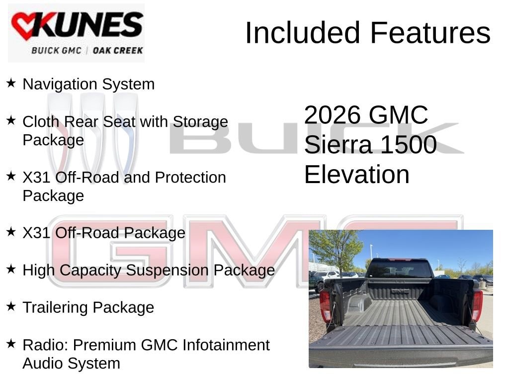 New 2026 GMC Sierra 1500 Elevation Truck
