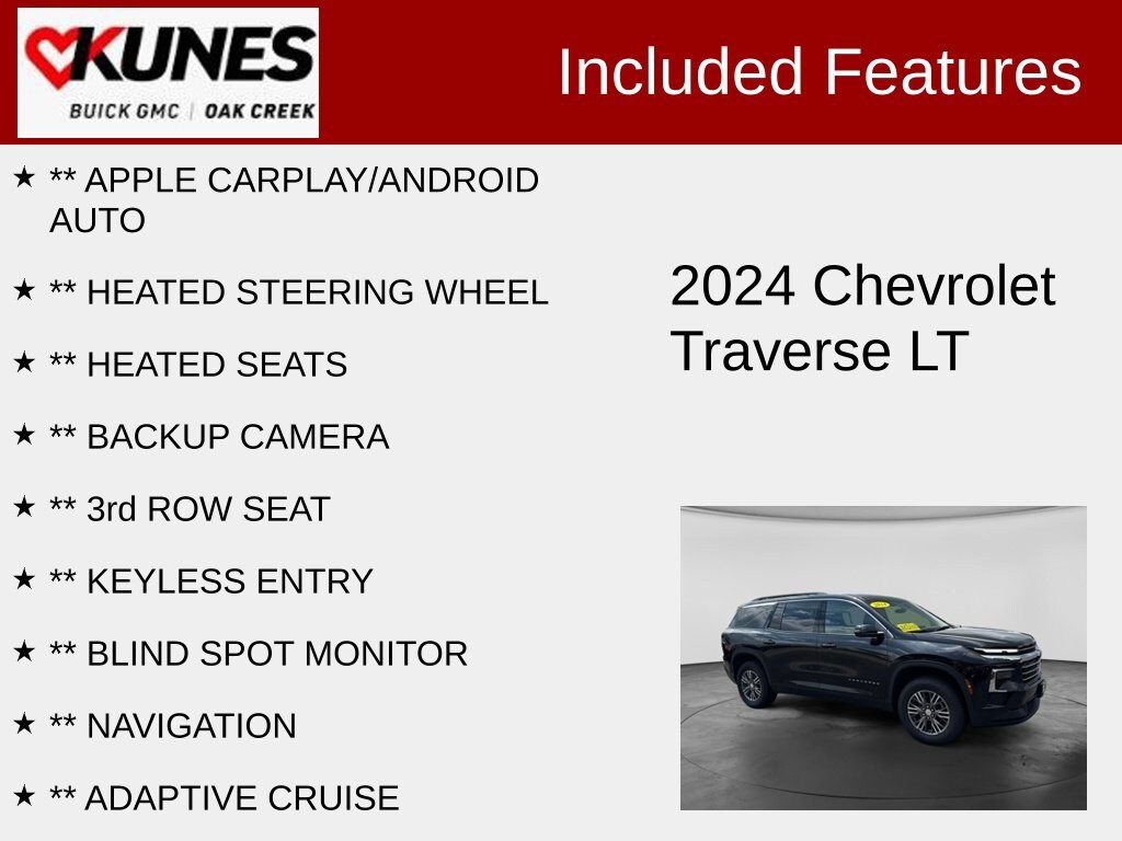 Used 2024 Chevrolet Traverse LT SUV