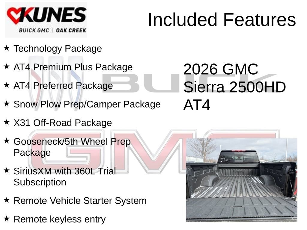 New 2026 GMC Sierra 2500 HD AT4 Truck