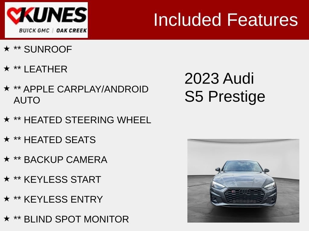 Used 2023 Audi S5 3.0T Premium Sportback