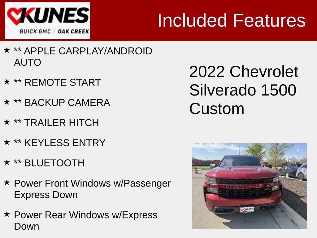 Used 2022 Chevrolet Silverado 1500 LTD Custom Truck Crew Cab