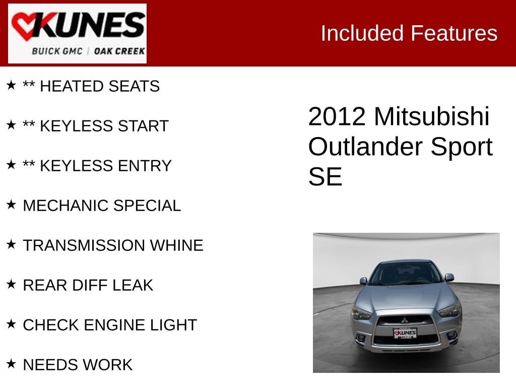 Used 2012 Mitsubishi Outlander Sport SE 4x4 SUV