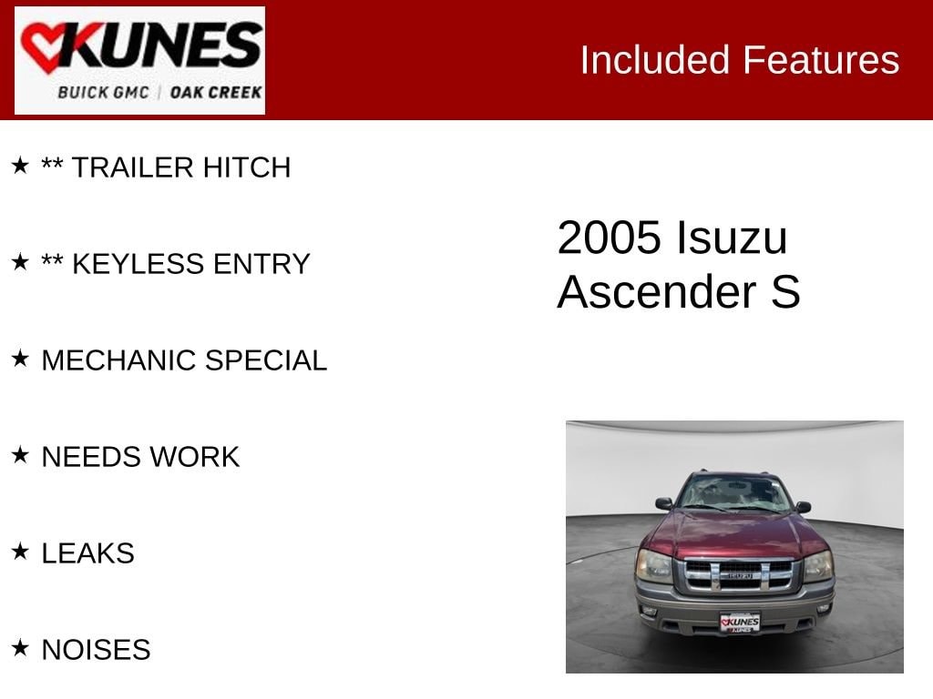Used 2005 Isuzu Ascender S with VIN 4NUDT13S652701458 for sale in Oak Creek, WI