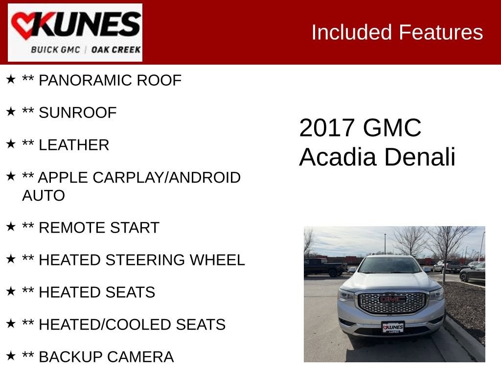 Used 2017 GMC Acadia Denali SUV