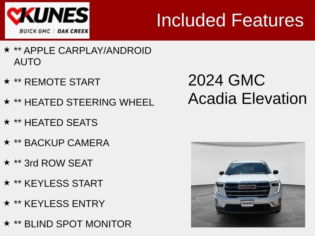 Used 2024 GMC Acadia Elevation SUV