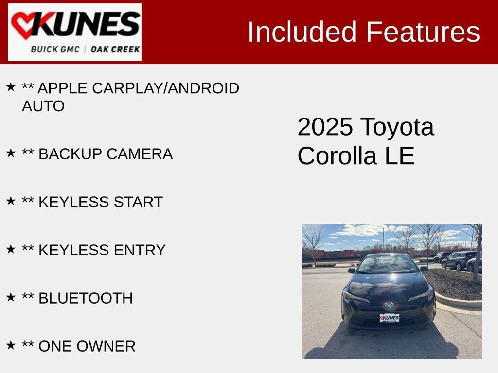 Used 2025 Toyota Corolla LE Sedan