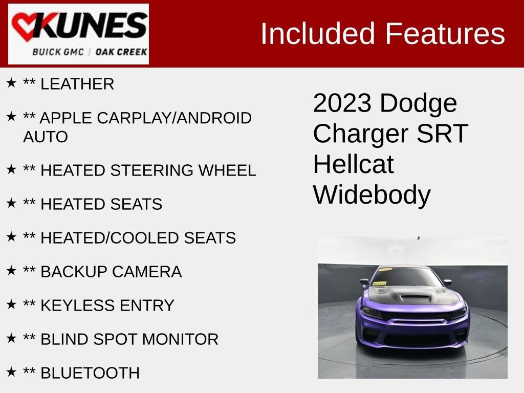 Used 2023 Dodge Charger SRT Hellcat Widebody Sedan