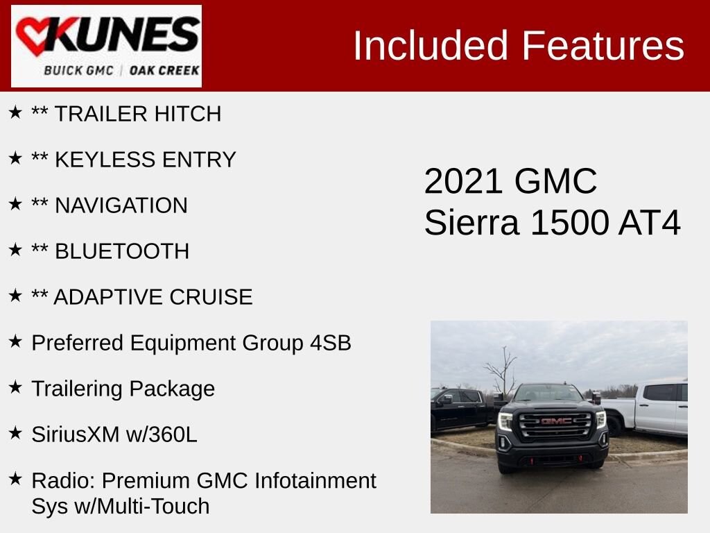 Used 2021 GMC Sierra 1500 AT4 Truck Crew Cab