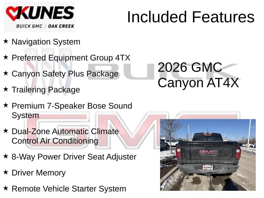 New 2026 GMC Canyon AT4X Truck