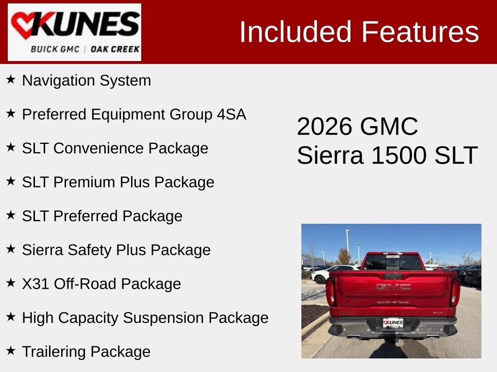 New 2026 GMC Sierra 1500 SLT Truck