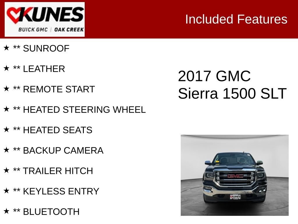 Used 2017 GMC Sierra 1500 SLT Truck Crew Cab